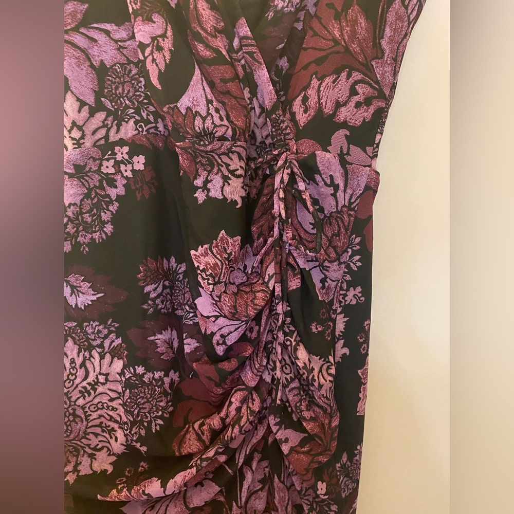 Whbm Ruched + Mesh Midi Dress - Picture 6 of 7